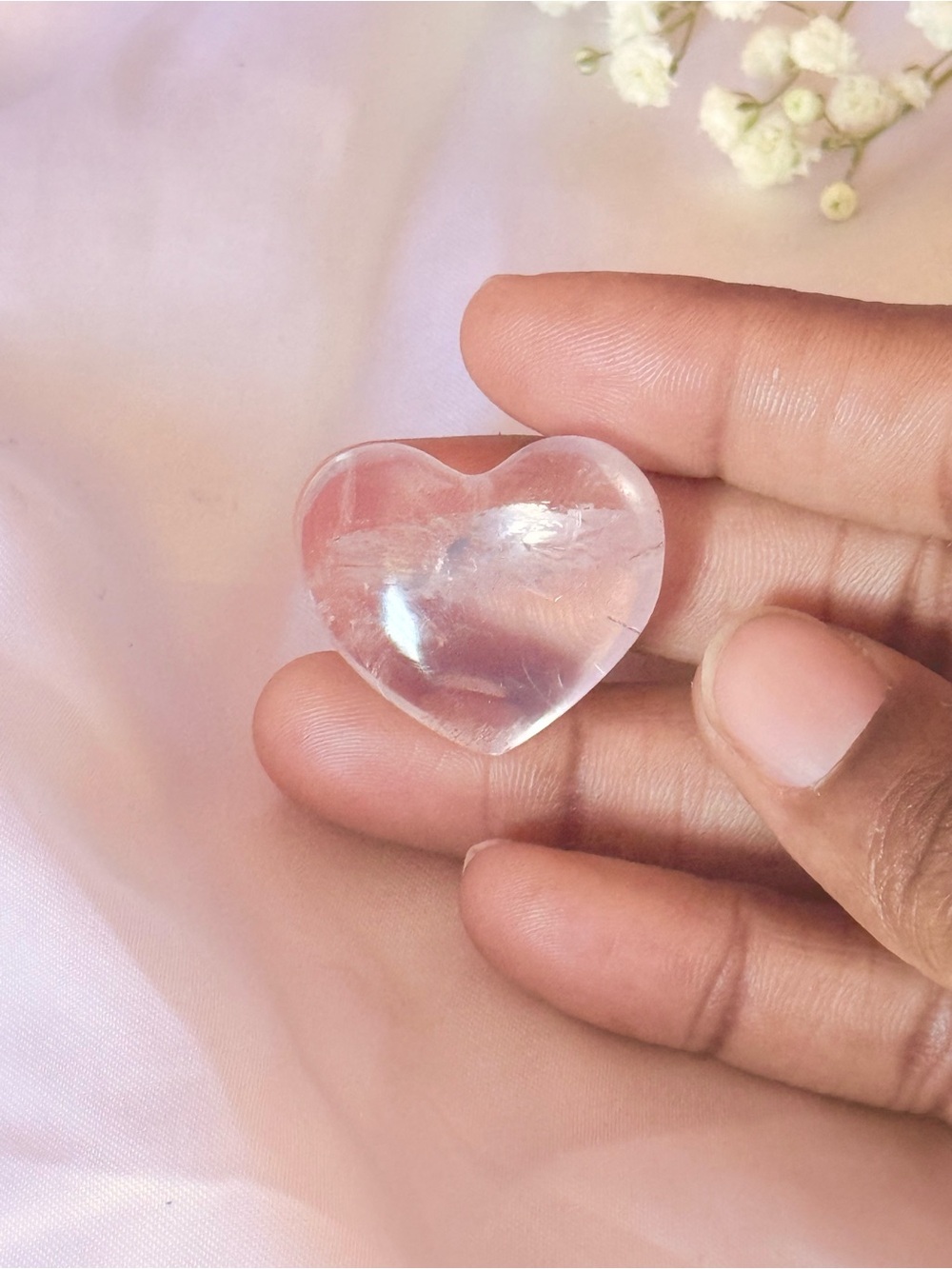 Small Rose Quartz Crystal Heart | Self Love Pocket Stone Spiritual Gift